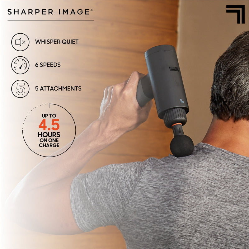 SHARPER IMAGE POWERBOOST DEEP TISSUE PERCUSSION MASSAGER VERSION 3.0 6 SPEED - Like New
