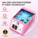 SUBAY PROFESSIONAL ELECTRIC NAIL DRILL 25000RPM NAIL FILE MACHINE - PINK - Like New
