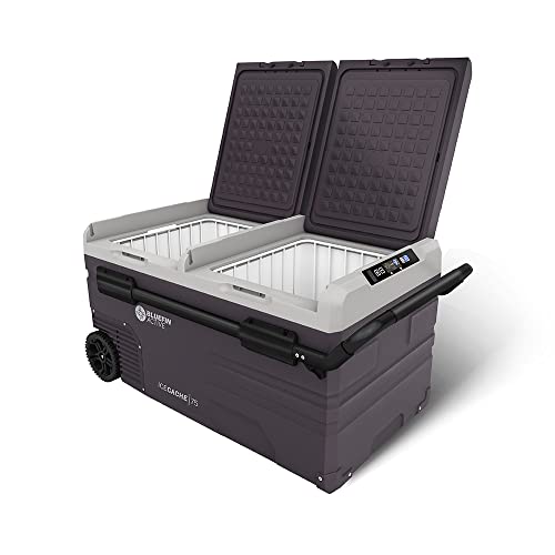 BLUEFIN ICE-CACHE-75L PORTABLE TRAVEL FRIDGE ADVANCED COOLING - BLACK - Like New