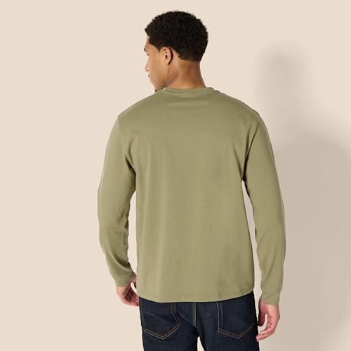 AMAZON ESSENTIALS MENS HEAVYWEIGHT RELAXED SLEEVE TEE BODN5Y LIGHT OLIVE XL - Brand New