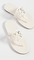 90582 TORY BURCH MILLER SOFT SANDALS NEW IVORY SIZE 7.5 - Like New