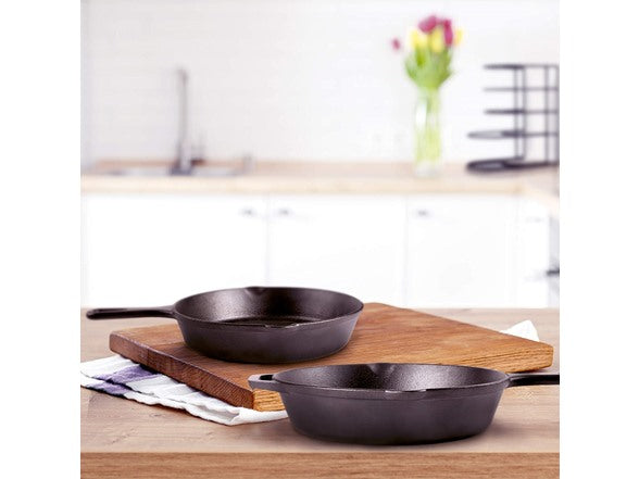 Cuisinel Cast Iron Skillet Lid Set of 2 Kitchen Cookware 8” 12" C12608 - Black - Like New