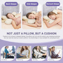 DONAMA Cervical Neck Pillow Ergonomic Contour Orthopedic Pillow - Khaki - Like New