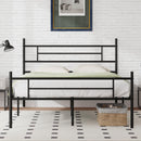 NOVILLA QUEEN SIZE BED FRAME HEADBOARD FOOTBOARD 14" METAL - Scratch & Dent