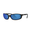 06S9017 Costa Del Mar Brine Men's Polarized Sunglasses Matte Black/Blue Mirror - Like New