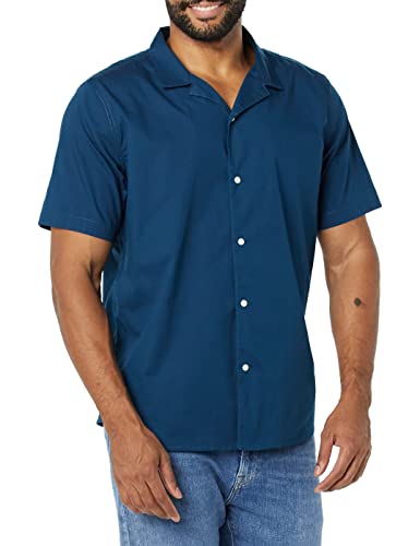 AMAZON ESSENTIALS MEN'S VACATION COTTON RESORT SHIRT, SLIM-FIT SHORT SLEEVE - Brand New