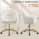 BESTERA VANITY CHAIR WITH WHEELS COMFY HOME OFFICE DESK CHAIRS - BEIGE - Like New