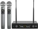 PHENYX PRO Wireless Microphone Metal Mic Set Case Cordless PTU-52-2H - Black - Like New