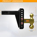 LOCAME Trailer Hitch Fits 2-Inch Receiver 6-Inch Drop/Rise Drop Hitch LC0010 - Like New