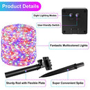 Brightever 4-Pack Solar String Lights Outdoor 288FT, Each 72FT 200 LED - Like New