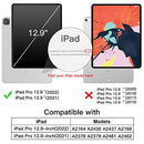 JETECH CASE FOR IPAD PRO 12.9" 6TH/5TH GEN, SLIM STAND HARD BACK SHELL - BLACK - Brand New