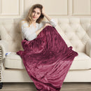 MIZZEO ELECTRIC HEATED BLANKET 84" X 90" QUEEN (Burgundy) - Like New