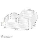 Sunnydaze 2 Tier Galvanized Steel Raised Garden Bed - SILVER - Like New