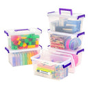 IRIS USA 5QT Storage Bins Containers, 6-Pack - Clear - Like New