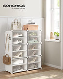 SONGMICS SHOE RACK ORGANIZER, 6-TIER SHOE STORAGE CABINET, ULPC033W01 - WHITE - Like New