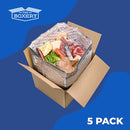 The Boxery Foil Insulated Box Bubble Liners for Perishables 12 x 12 x 12" 5 Pack - Brand New
