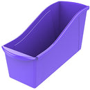 Storex Large Book Bin, Interlocking Plastic Organizer, Purple, 6-Pack - Brand New