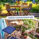 Preboun 6 Pack Outdoor Chair Cushions 19" x 19" x 3" Patio Waterproof Fade Navy - Like New