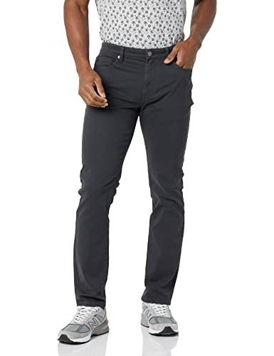 AMAZON ESSENTIALS MEN'S SLIM-FIT PANTS 5-POCKET STRETCH TWILL CHARCOAL 30W X 32L - Brand New