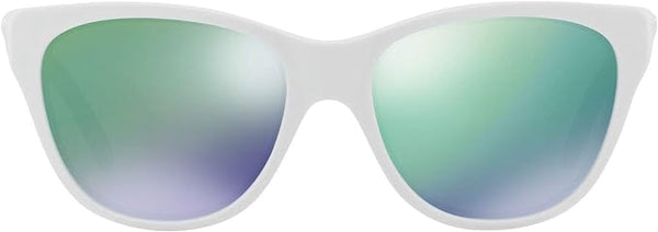OAKLEY Women's Hold Out Cat Eye Sunglasses MOO9357 - Jade Iridium/Polished White - Like New