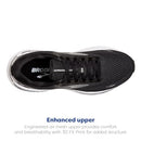 BROOKS MEN’S ADRENALINE GTS 23 SUPPORTIVE RUNNING SHOE SIZE 9 BLACK/WHITE - Like New