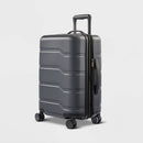 OPEN STORY™ HARDSIDE CARRY ON SPINNER SUITCASE - GRAY - Like New