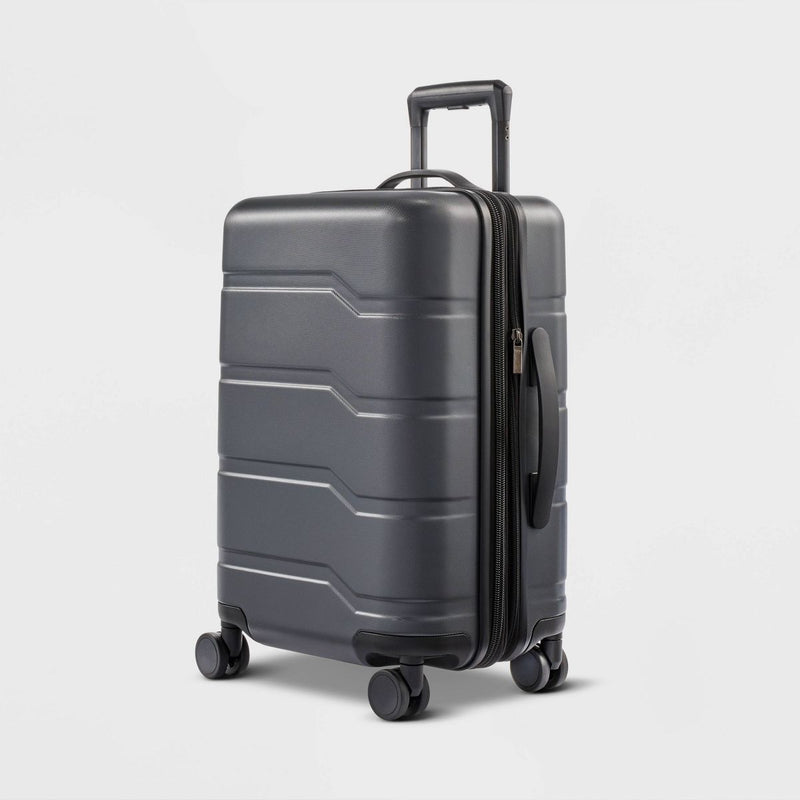 OPEN STORY™ HARDSIDE CARRY ON SPINNER SUITCASE - GRAY - Like New