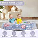 Hiseeme Human Dog Bed, 57"x37.4"x12.5" Glow in The Dark - Blue - Brand New