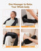 KNQZE Shiatsu Neck, Back, Body Muscle Pain Relief Massager - KN68 - Black - Like New