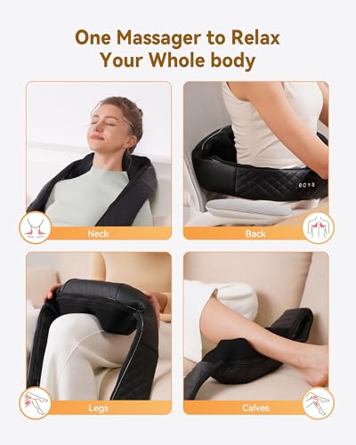 KNQZE Shiatsu Neck, Back, Body Muscle Pain Relief Massager - KN68 - Black - Like New