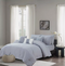 SERENE CRESCENT 10 PIECE QUEEN COMFORTER SET - GRAY - Like New