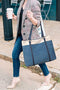BAG WIZARD WOMEN'S WORK BAG WITH LAPTOP COMPARTMENT TEACHER TOTES PURSE - BLACK - Like New