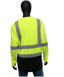 MAXIMUM SAFETY MEN'S ANSI CLASS 3 LONG-SLEEVE SAFETY SHIRT, XL, BLACK/YELLOW - Like New