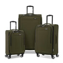 Samsonite Saire LTE Softside Expandable Luggage with Spinners 3PC Olive Green - Brand New