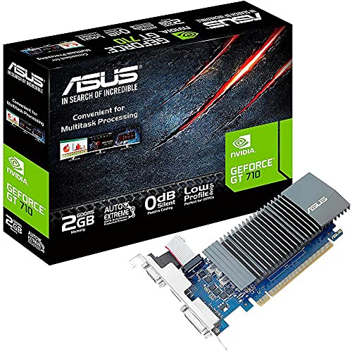 Asus GeForce GT 710 2GB GDDR5 HDMI VGA DVI Graphics GT710-SL-2GD5-CSM - Like New