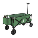 Collapsible Utility Folding Wagon Garden Cart Heavy Duty Shopping Cart Green - Brand New