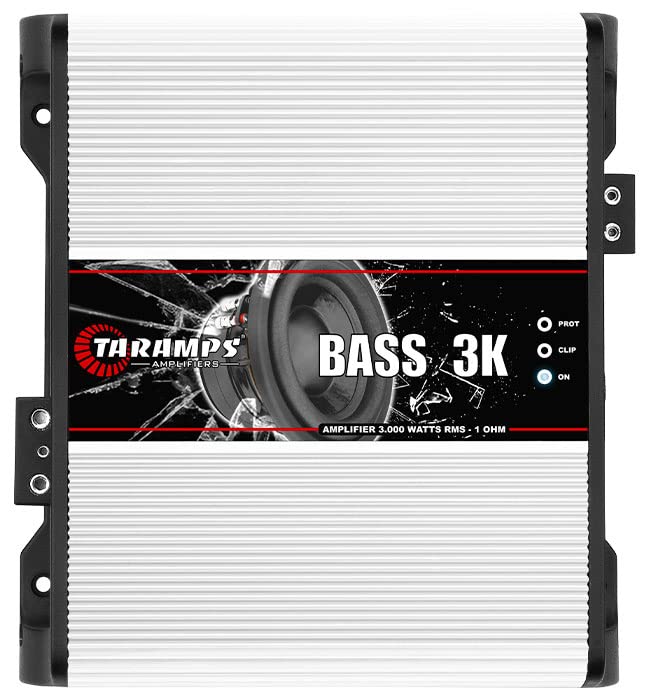 Taramps BASS3K 3000W 1 Ohm Bass Car Amplifier - WHITE/BLACK - Like New