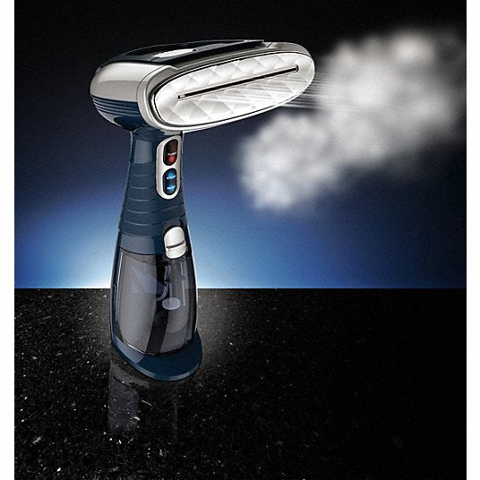 CONAIR GARMENT STEAMER: 15 MIN STEAM TIME, 13 IN OVERALL LG - BLUE/SILVER - Like New