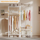 Clothes Rack Heavy Duty Clothing Racks Adjustable Shelves Freestanding - White - Brand New