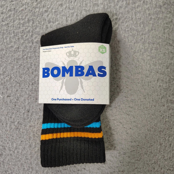 BOMBAS SOCKS CALF SOCKS HONEYCOMB ARC SUP - SIZE: YOUTH XS - BLACK/MULTICOLOR - Like New