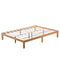 SPNFLYINN Classic Solid Wood Platform Bed Frame Wood SLAT Support Queen - Brown - Like New
