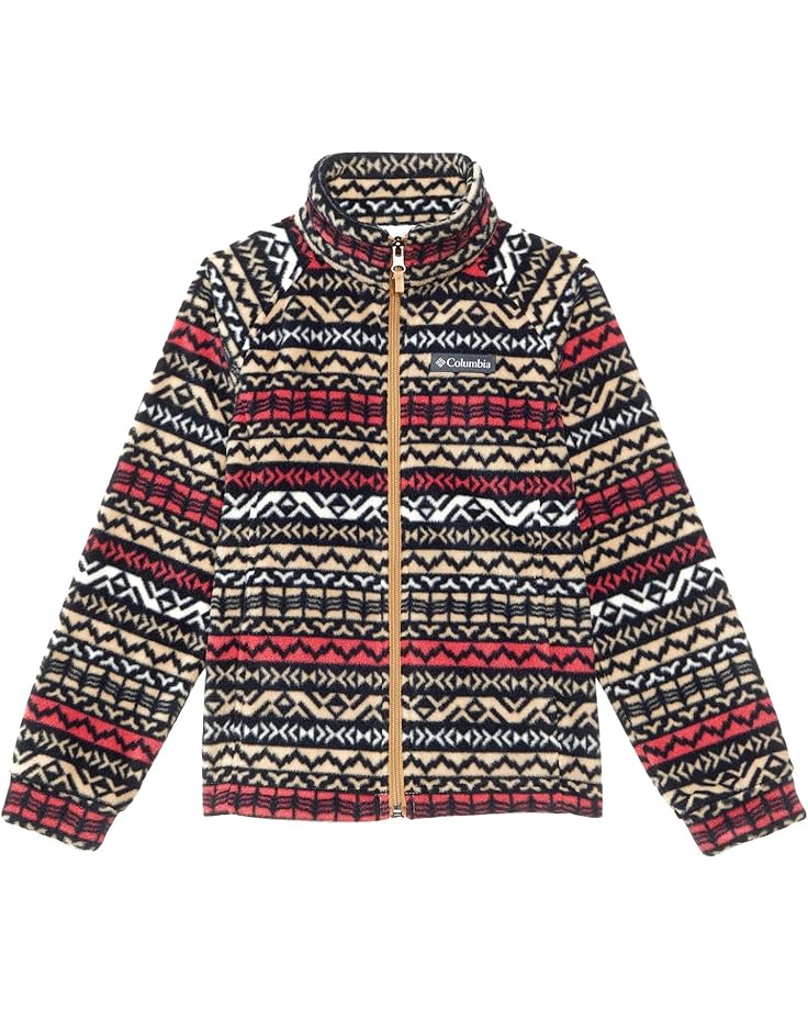 COLUMBIA KIDS BENTON SPRINGS™ II PRINTED FLEECE - SIZE: YOUTH M - CANOE MADRAS - Like New