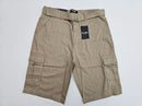 BLU ROCK NEW YORK 10" INSEAM CARGO POCKET W/BELT INCLUDED SHORTS MEN 36 - KHAKI - Brand New