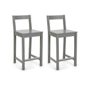 AMAZON BASICS WOODEN BAR STOOL WITH BACKREST 24", SET OF 2 - - Scratch & Dent
