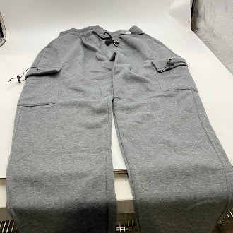 G-MAN MEN'S JOGGER HEAVY WEIGHT FLEECE CARGO POCKET SWEAT SIZE 2XL - LIGHT GRAY - Brand New