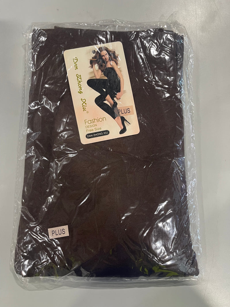 DAN ZHONG XIU FASHION DESIGN LEGGINGS - SIZE: WOMEN ONE SIZE - BROWN - Like New