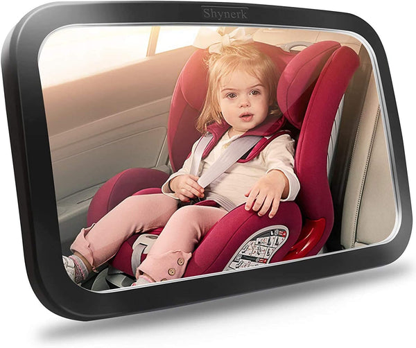 Shynerk Baby Car Mirror, Safety Car Seat Mirror for Rear Facing Infant - BLACK Like New