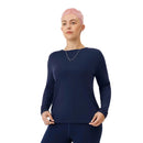 ALLBIRDS WOMEN'S NATURAL FLOW STUDIO LONG SLEEVE, SIZE L, TRUE NAVY - Brand New
