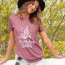 MNLYBABY BIRTHDAY SHIRT WOMEN MAGICAL TSHIRT CUTE BIRTHDAY SIZE: WOMEN XL - PINK - Like New