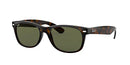 Ray-Ban RB2132 New Wayfarer Square Sunglasses Tortoise/G15 Green 52MM - Like New